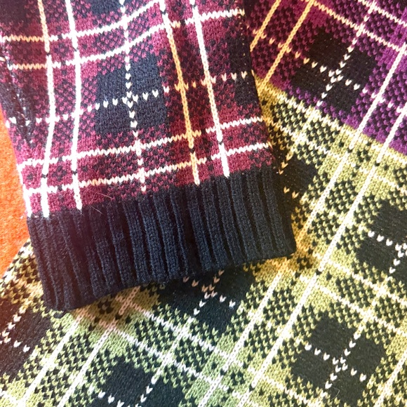 The Ragged Priest Anarchy checkered plaid oversized jacquard sweater NWOT - Picture 6 of 11